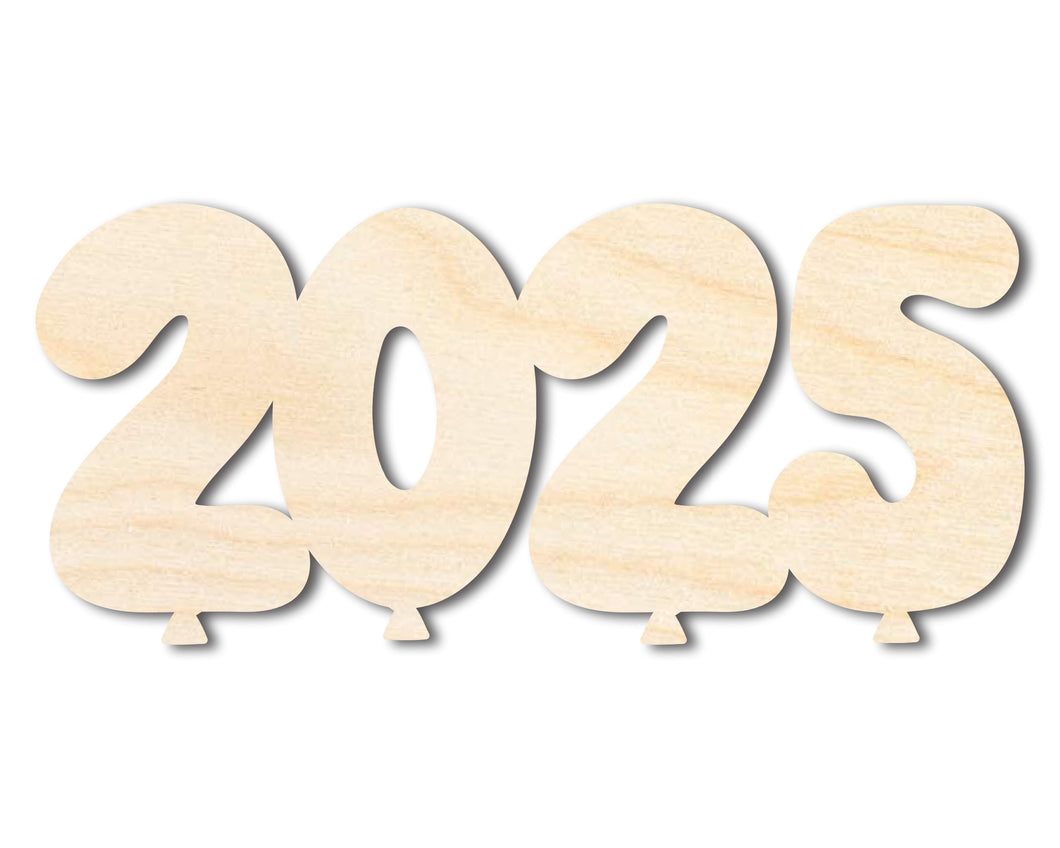 Unfinished Wood 2025 Balloons Shape | DIY Craft Cutout | up to 46