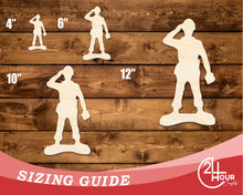 Load image into Gallery viewer, Unfinished Wood Toy Soldier Shape | DIY Craft Cutout | up to 46&quot; DIY
