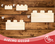 Load image into Gallery viewer, Unfinished Wood Building Blocks Shape | DIY Craft Cutout | up to 46&quot; DIY
