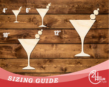 Load image into Gallery viewer, Unfinished Wood Martini Shape | DIY Craft Cutout | up to 46&quot; DIY

