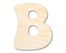 Load image into Gallery viewer, Unfinished Wood Groovy B Font Shape | DIY Craft Cutout | up to 46&quot; DIY
