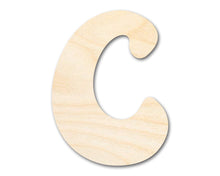 Load image into Gallery viewer, Unfinished Wood Groovy C Font Shape | DIY Craft Cutout | up to 46&quot; DIY
