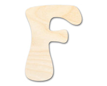 Load image into Gallery viewer, Unfinished Wood Groovy F Font Shape | DIY Craft Cutout | up to 46&quot; DIY
