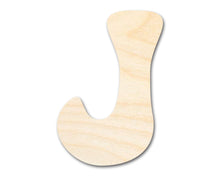 Load image into Gallery viewer, Unfinished Wood Groovy J Font Shape | DIY Craft Cutout | up to 46&quot; DIY
