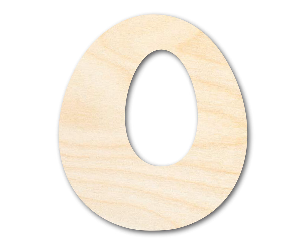 Unfinished Wood Groovy O Font Shape | DIY Craft Cutout | up to 46