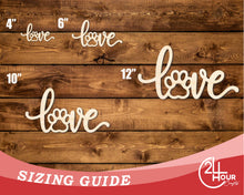 Load image into Gallery viewer, Unfinished Wood Paw Print Love Shape | JGrondz | DIY Craft Cutout | up to 46&quot; DIY
