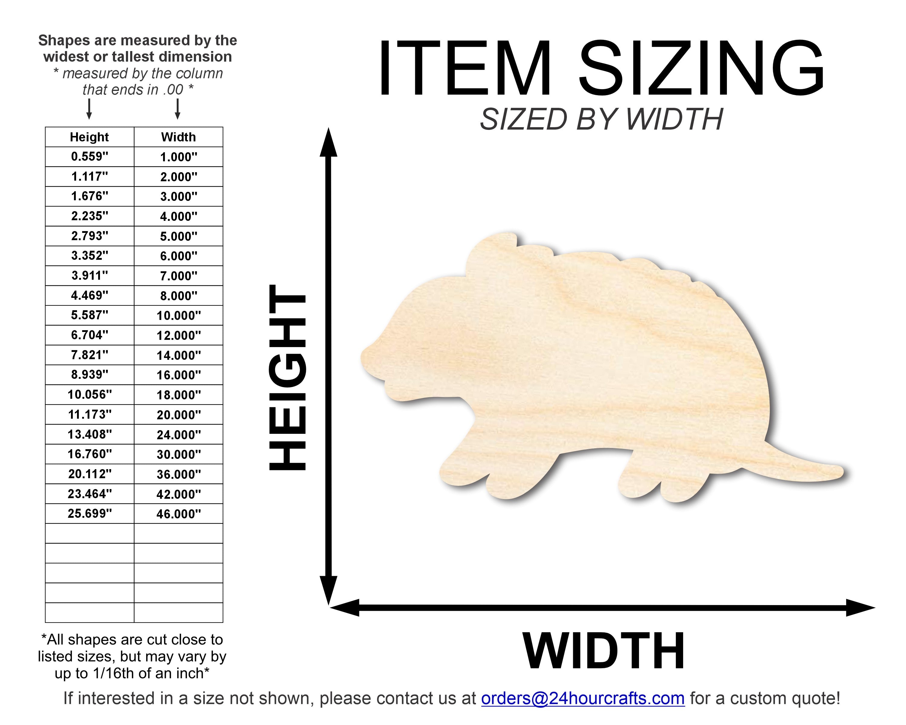 Unfinished Wood Armadillo Shape | DIY Craft Cutout | up to 46