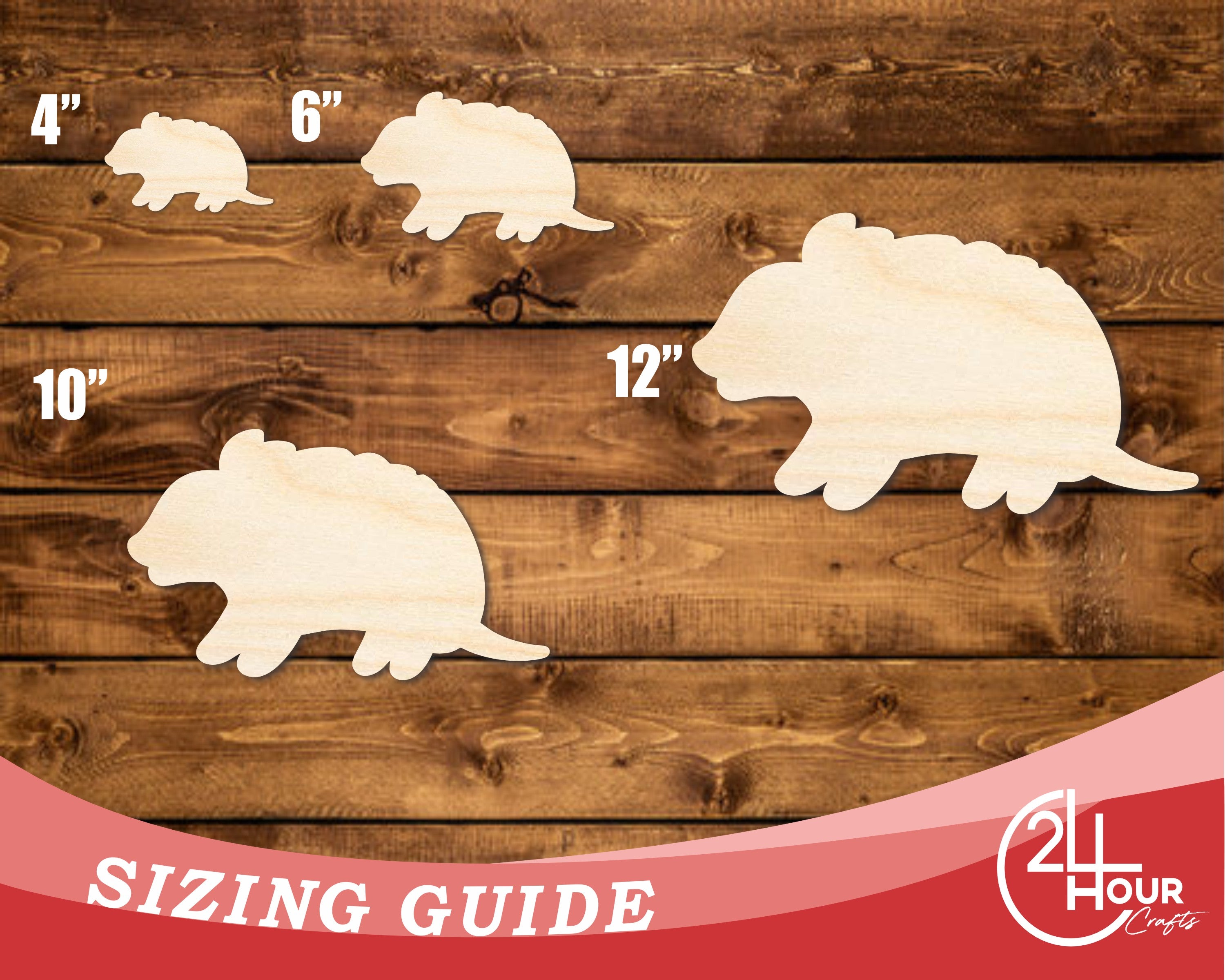 Unfinished Wood Armadillo Shape | DIY Craft Cutout | up to 46