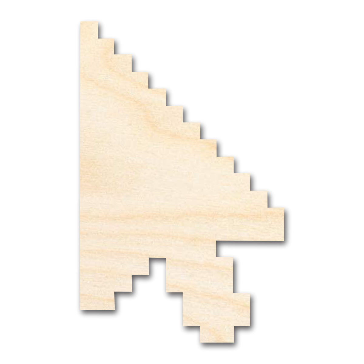 Unfinished Wood Pixelated Cursor Arrow | DIY Craft Cutout | up to 46 ...