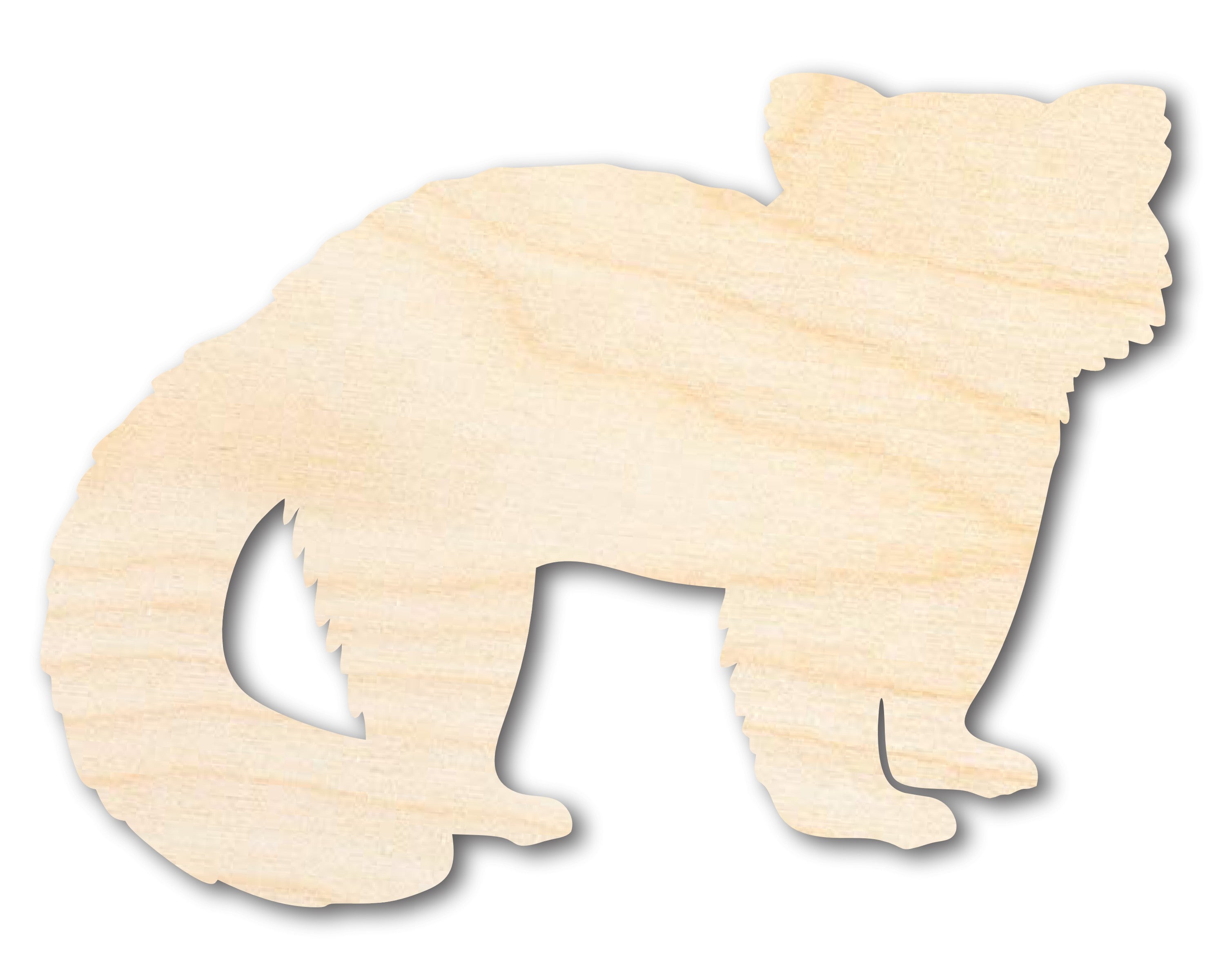 Unfinished Wood Red Panda Shape - Craft - up to 46