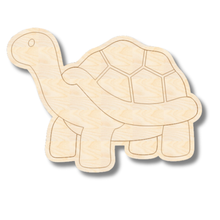 Load image into Gallery viewer, Unfinished Wood Etched Tortoise Shape | Paint By Line Crafts | up to 30&quot; DIY
