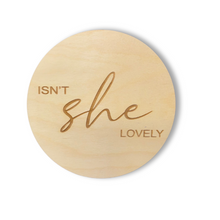 Load image into Gallery viewer, Isn&#39;t She Wonderful Engraved Round | Engraved Wood Cutouts | 1/4&quot; Thick |
