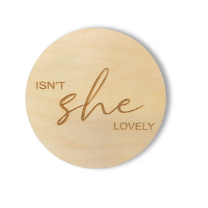 Isn't She Wonderful Engraved Round | Engraved Wood Cutouts | 1/4" Thick |