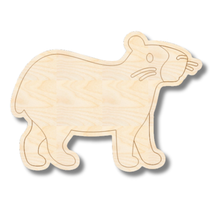 Load image into Gallery viewer, Unfinished Wood Etched Capybara Shape | Paint By Line Crafts | up to 30&quot; DIY
