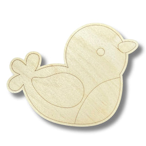 Unfinished Wood Etched Bird Shape | Paint By Line Crafts | up to 30" DIY