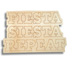 Load image into Gallery viewer, Unfinished Wood Etched Fiesta Siesta Repeat Shape | Paint By Line Crafts | up to 30&quot; DIY
