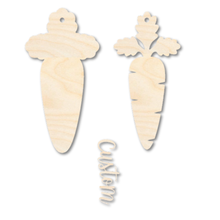 Load image into Gallery viewer, Unfinished Wood Custom Long Carrot Gift Tag | 3 Piece | Layered Gift Tags | up to 6&quot; DIY
