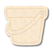 Load image into Gallery viewer, Unfinished Wood Etched Sand Bucket Shape | Paint By Line Crafts | up to 30&quot; DIY
