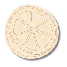 Load image into Gallery viewer, Unfinished Wood Etched Lemon Shape | Paint By Line Crafts | up to 30&quot; DIY
