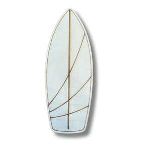 Unfinished Wood Etched Line Surfboard Shape | Paint By Line Crafts | up to 30" DIY