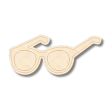 Load image into Gallery viewer, Unfinished Wood Etched Sunglasses Shape | Paint By Line Crafts | up to 30&quot; DIY
