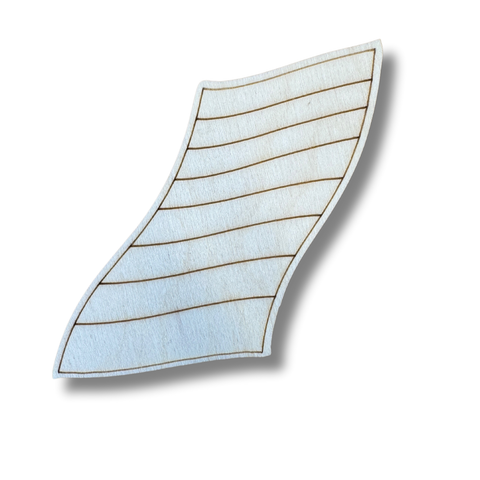 Unfinished Wood Etched Beach Towel Shape | Paint By Line Crafts | up to 30" DIY