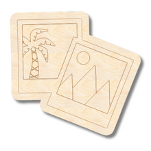 Load image into Gallery viewer, Unfinished Wood Etched Picture Shape | Paint By Line Crafts | up to 30&quot; DIY
