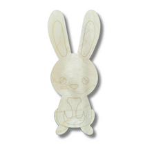 Load image into Gallery viewer, Unfinished Wood Etched Bunny Shape | Paint By Line Crafts | up to 30&quot; DIY
