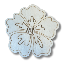 Load image into Gallery viewer, Unfinished Wood Etched Beach Flower Shape | Paint By Line Crafts | up to 30&quot; DIY
