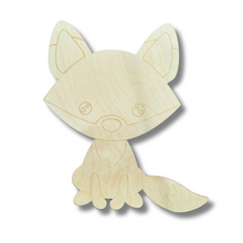 Load image into Gallery viewer, Unfinished Wood Etched Fox Shape | Paint By Line Crafts | up to 30&quot; DIY
