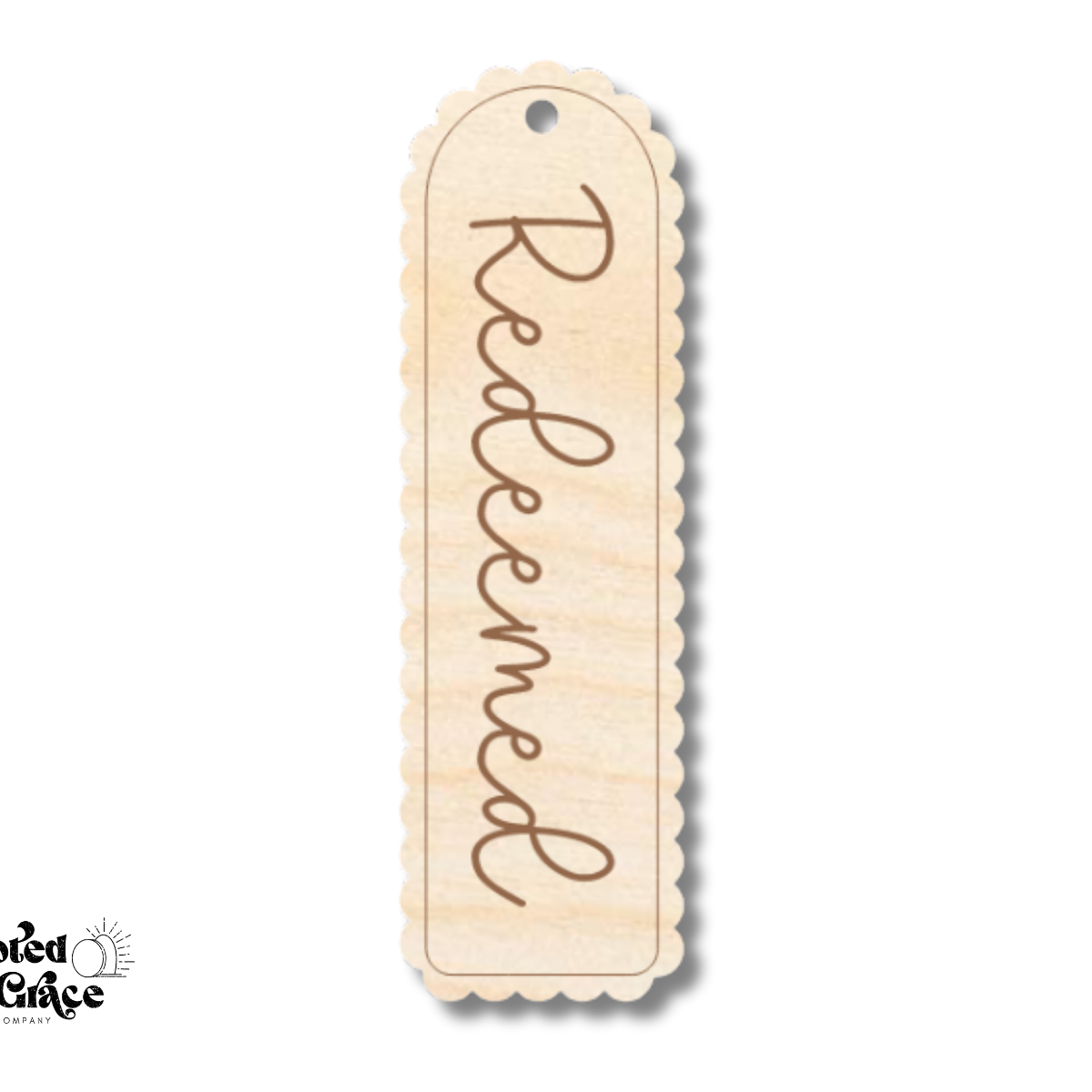 Unfinished Wood Redeemed Bookmark | Engraved | Rooted in Faith | up to ...
