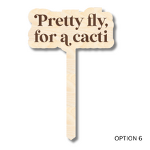 Load image into Gallery viewer, Unfinished Wood Funny Plant Stakes | 24 Options | 5&quot; Tall | 1/8&quot; Wood | Wood Craft Cutout
