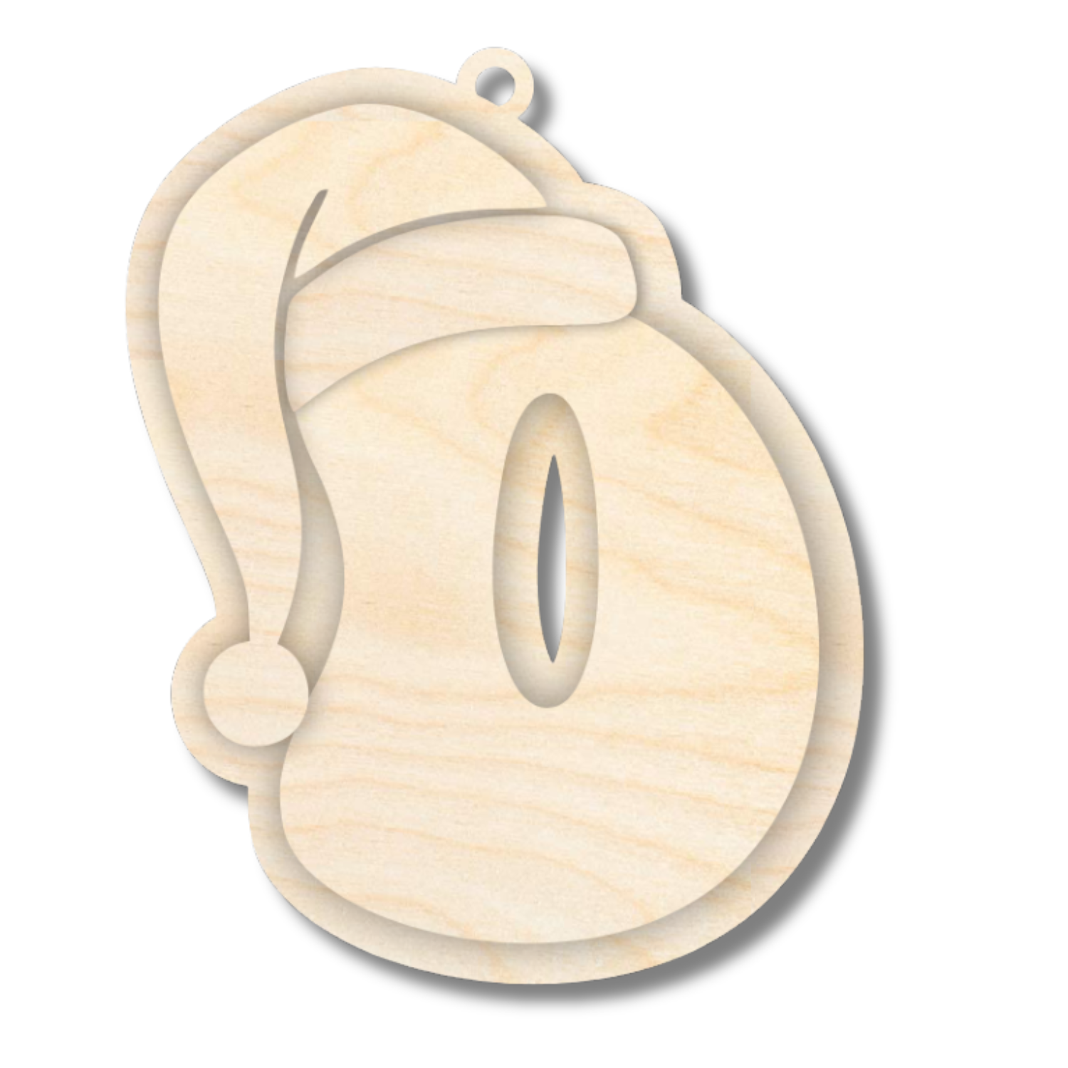 Unfinished Wood Layered Letter Santa Hat Tags | A-Z | 4 Piece | 6