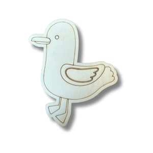 Unfinished Wood Etched Seagull Shape | Paint By Line Crafts | up to 30" DIY