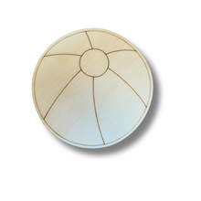 Load image into Gallery viewer, Unfinished Wood Etched Beach Ball Shape | Paint By Line Crafts | up to 30&quot; DIY
