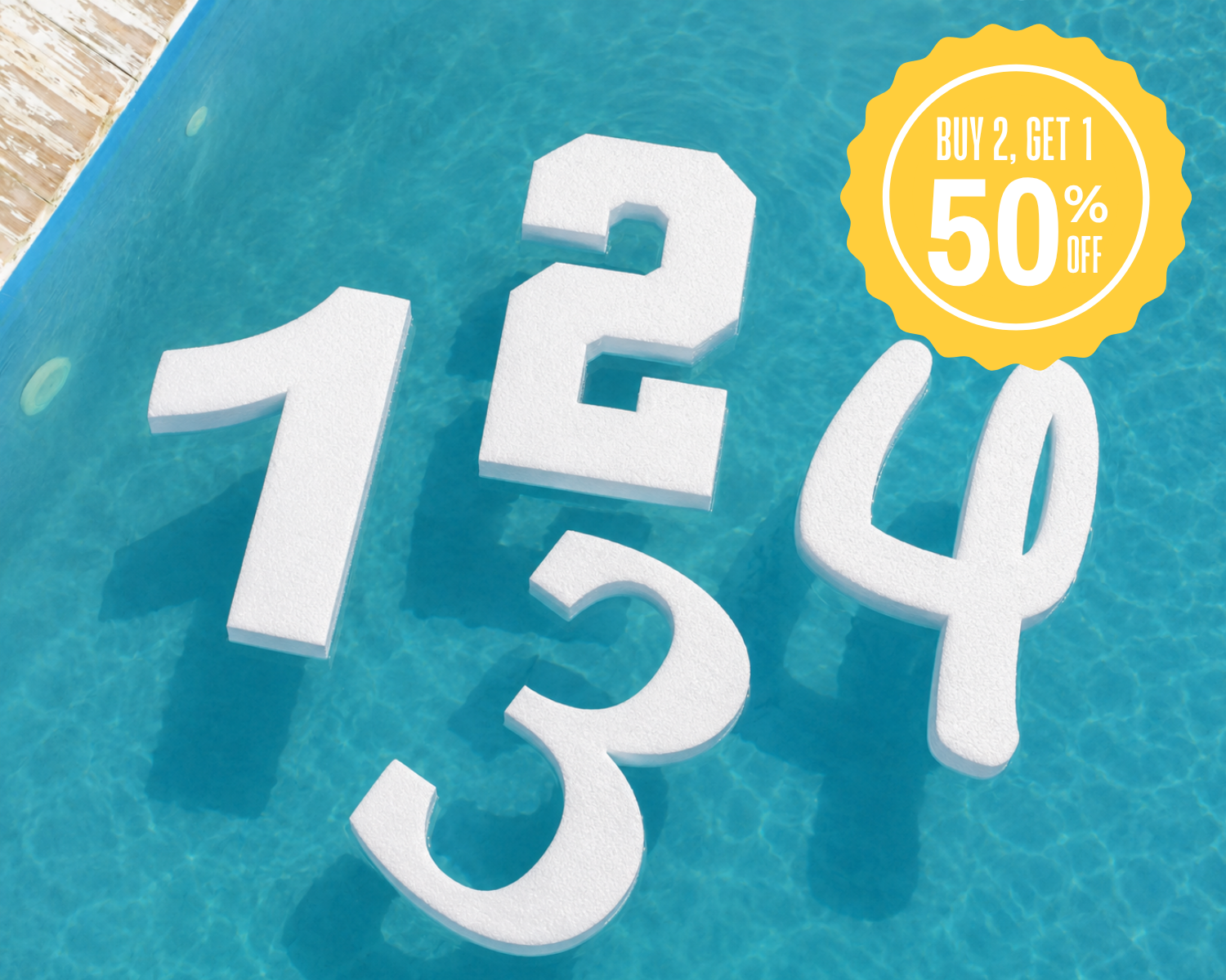 Custom Foam Numbers | Floating Pool Foam Cutouts |  10 Font Options Options | 2