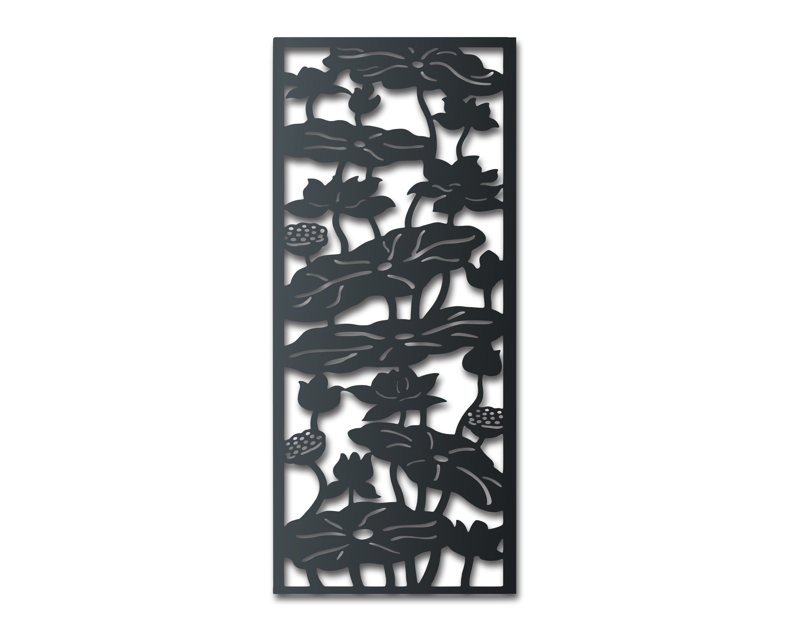 Metal Climbing Flowers Panel Wall Art | Indoor Outdoor | Over 20 Color Options