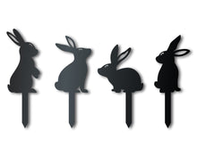 Load image into Gallery viewer, Metal Bunny Garden Stakes | Up to 24&quot; | Over 20 Color Options
