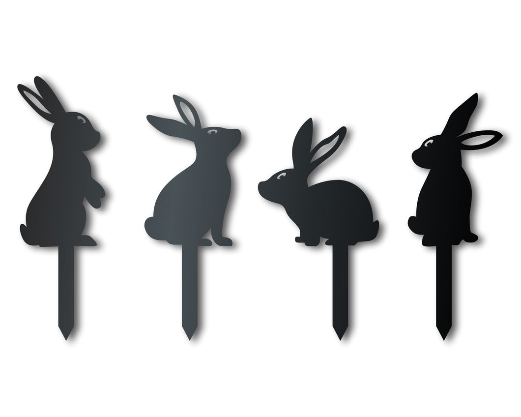 Metal Bunny Garden Stakes | Up to 24