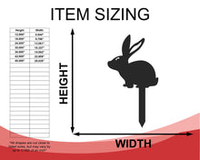 Load image into Gallery viewer, Metal Bunny Garden Stakes | Up to 24&quot; | Over 20 Color Options
