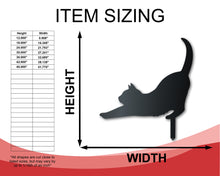 Load image into Gallery viewer, Metal Stretching Cat Garden Stake | Up to 24&quot; | Over 20 Color Options
