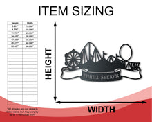 Load image into Gallery viewer, Custom Metal Amusement Park Wall Art | Indoor Outdoor | Up to 46&quot; | Over 20 Color Options
