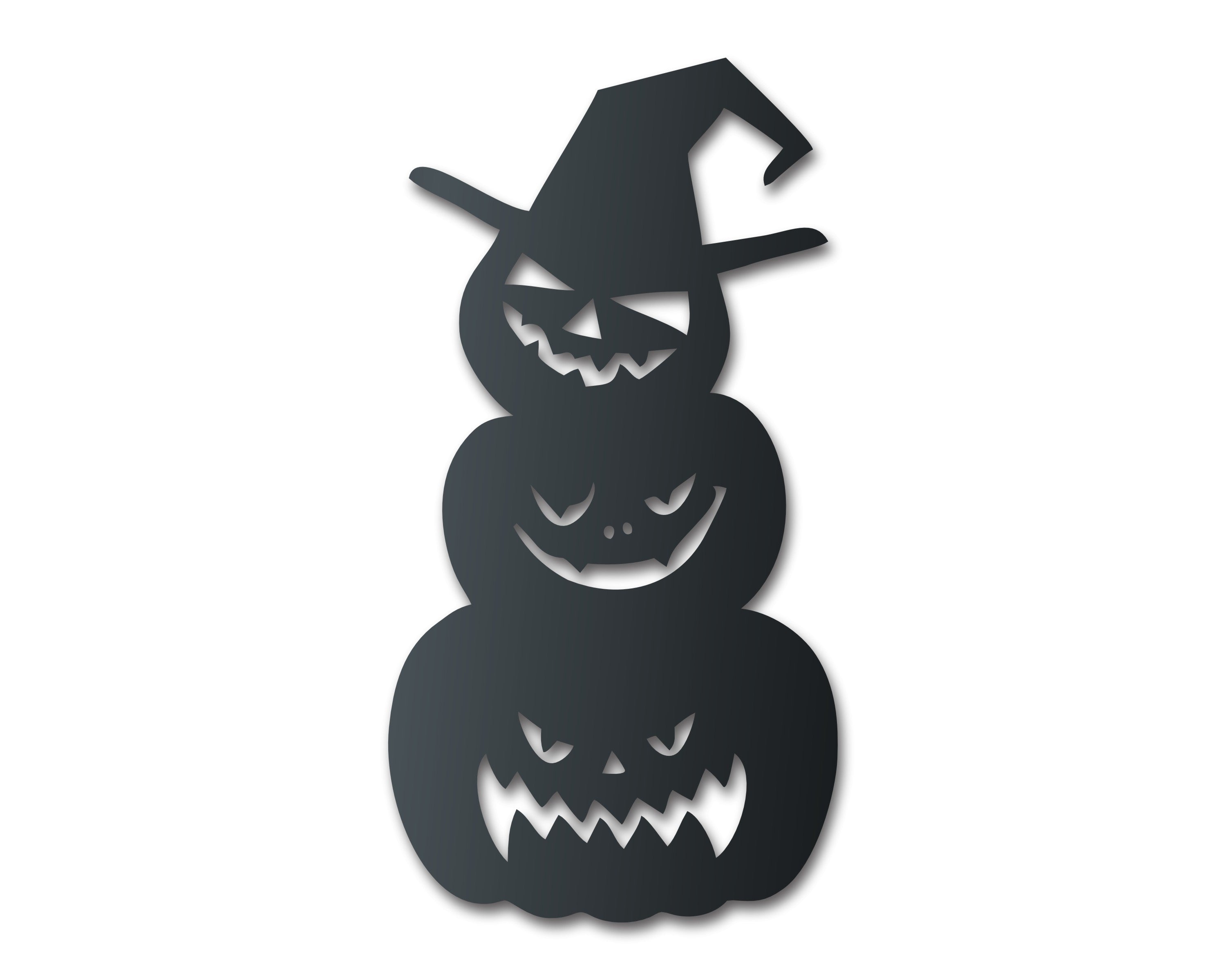 Metal Scary Pumpkin Stack Wall Art | Halloween | Indoor Outdoor | Up to 36