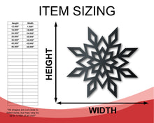 Load image into Gallery viewer, Metal Snowflake | Winter | Indoor Outdoor | Up to 36&quot; | Over 20 Color Options
