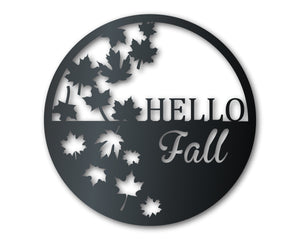 Custom Metal Autumn Leaves Wall Art | Indoor Outdoor | Up to 36" | Over 20 Color Options