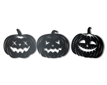 Load image into Gallery viewer, Metal Jack-O-Lanterns Wall Art | 3 Piece Set | Halloween | Indoor Outdoor | Up to 36&quot; | Over 20 Color Options
