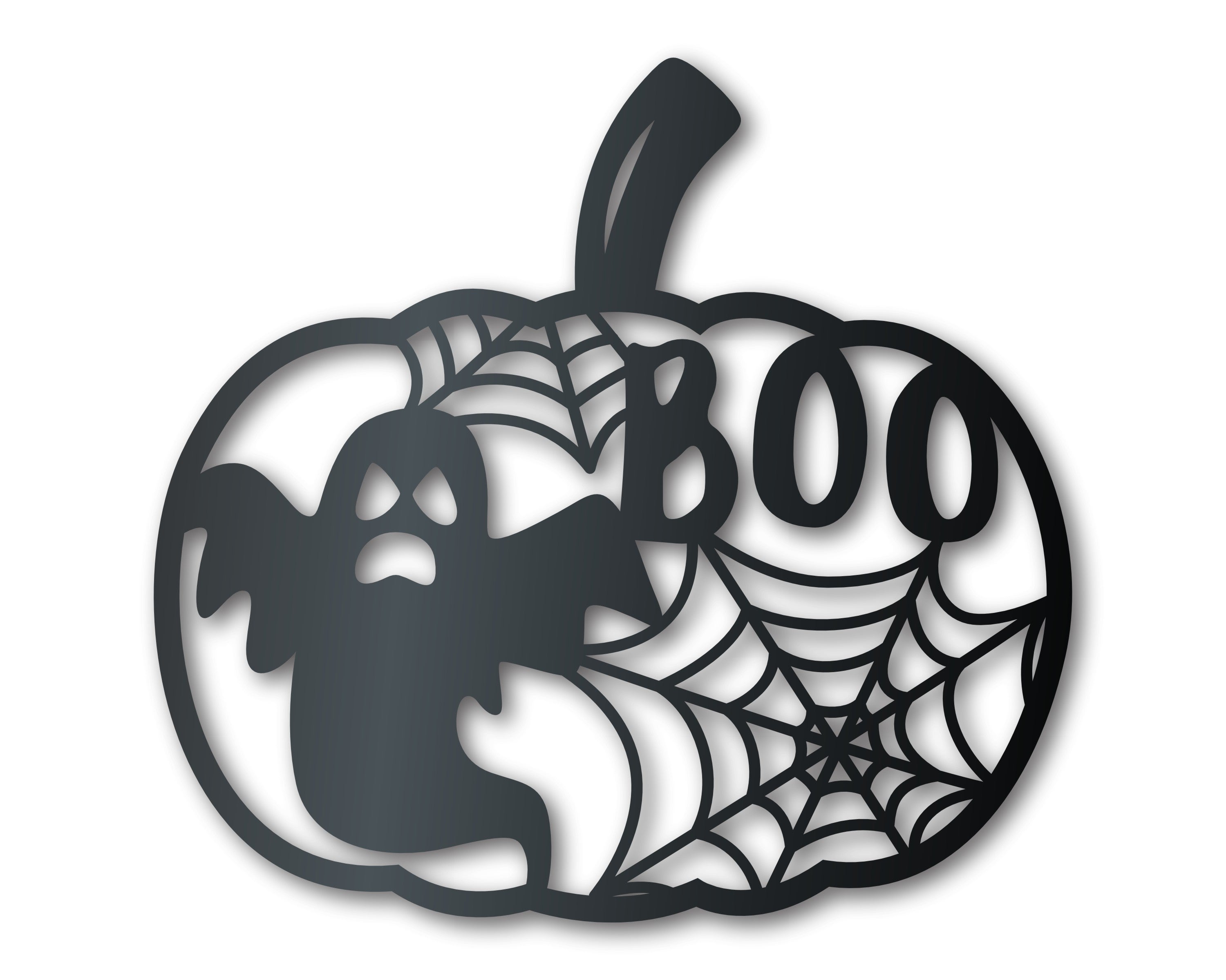 Metal Pumpkin BOO Wall Art | Halloween | Indoor Outdoor | Up to 36