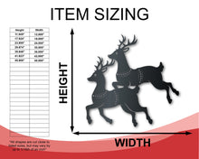 Load image into Gallery viewer, Custom Metal Santa and Reindeer Wall Art | Three Piece Set | Christmas | Indoor Outdoor | Up to 36&quot; | Over 20 Color Options
