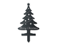 Load image into Gallery viewer, Custom Metal Christmas Tree Garden Stake | Christmas Holiday | Indoor Outdoor | Up to 24&quot; | Over 20 Color Options
