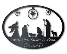 Load image into Gallery viewer, Custom Metal Nativity Scene Wall Art | Christmas | Indoor Outdoor | Up to 36&quot; | Over 20 Color Options

